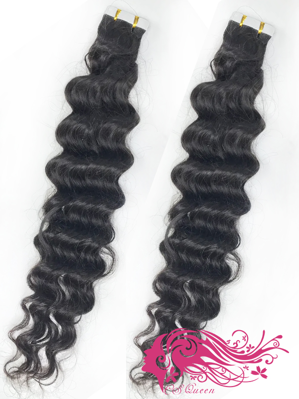 Raw Mermaid Wave Tape In Extension Raw Hair 4 Pack Deals (50g/pack. 20pcs/pack)